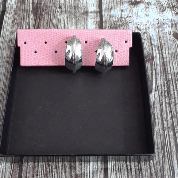 L H Segal Jewelry - L H Segal silver tone clip on earrings